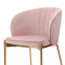 Кресло coral, велюр, пыльная роза