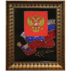 Картина СИМВОЛЫ РОССИИ (кристаллы Swarovski) 43*53см