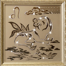 Картина СОЗВЕЗДИЕ ЛЕВ (кристаллы Swarovski) 35*35см