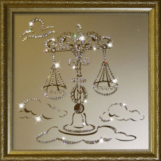 Картина СОЗВЕЗДИЕ ВЕСЫ (кристаллы Swarovski) 35*35см