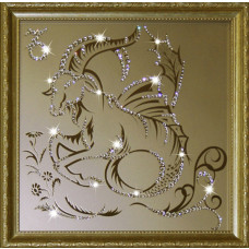 Картина СОЗВЕЗДИЕ КОЗЕРОГ (кристаллы Swarovski) 35*35см