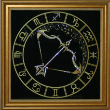 Картина ЗНАКИ ЗОДИАКА стрелец (кристаллы Swarovski) 36*36см