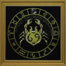 Картина ЗНАКИ ЗОДИАКА рак (кристаллы Swarovski) 36*36см