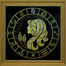 Картина ЗНАКИ ЗОДИАКА дева (кристаллы Swarovski) 36*36см